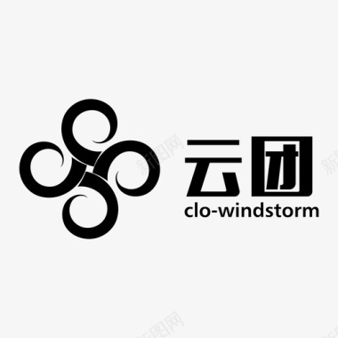 横版云团logo横版图标