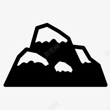 高山大海旅行高山登山珠穆朗玛峰图标图标