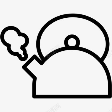 一杯热水水壶热水厨房图标图标