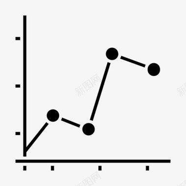 业绩矢量折线图业务图表图标图标