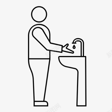 洗手洗手盆浴室图标图标