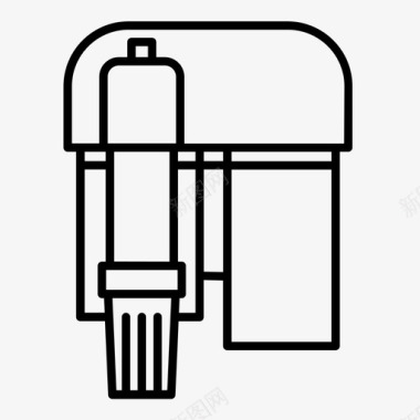 过滤滚刀电力过滤器水族馆设备图标图标