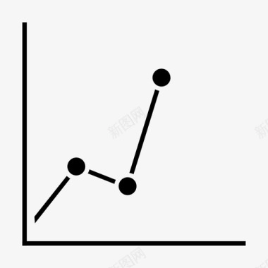 汇报业绩折线图业务图表图标图标