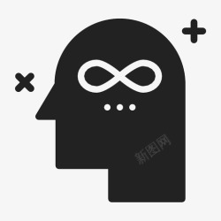 新思想无限思考商业头脑图标高清图片