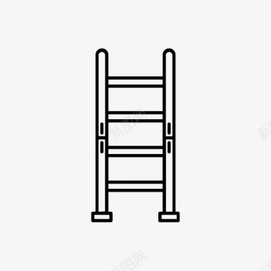 装饰性梯子楼梯建筑高图标图标