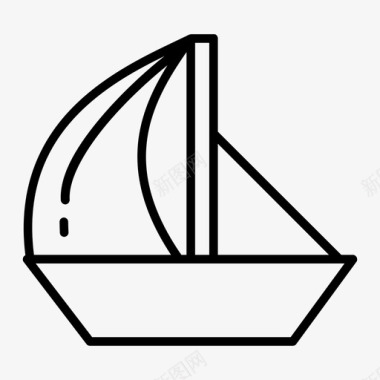 帆船轮船运输工具图标图标