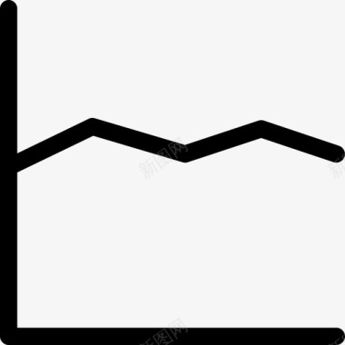 上升折线图折线图图表统计图标图标
