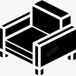 扶手椅座扶手椅家具座屋图标高清图片