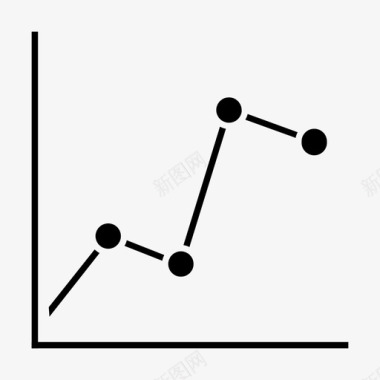 年底业绩折线图业务图表图标图标