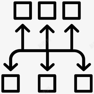 人员结构工作流规划层次结构网络共享图标图标