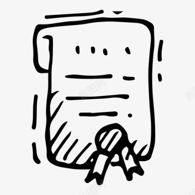 个性涂鸦证书奖励文凭图标图标