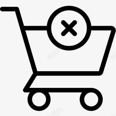 删除垃圾邮件删除购物车购买电子商务图标图标