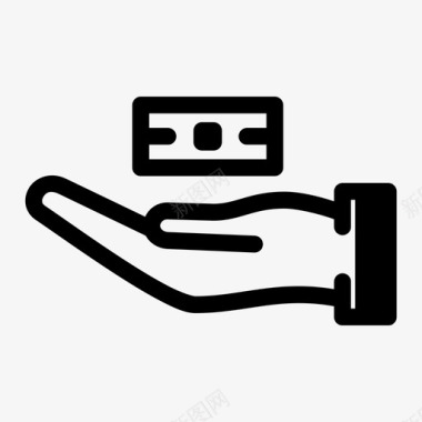 手上的钱手指支付图标图标