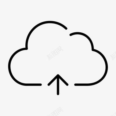 云传输云上传箭头向上发送文件图标图标