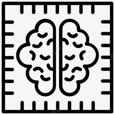智能数据创意思维人脑图标图标