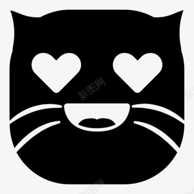 可爱的猫表情符号韩娜表情猫版图标图标