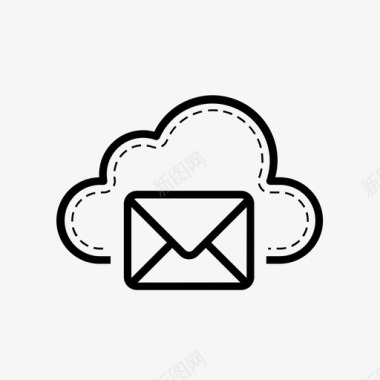 条纹邮件对话信封图标图标