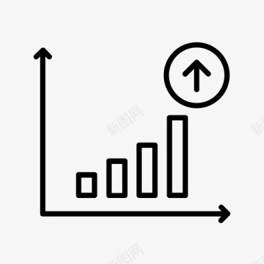 递增图财务增加图标图标