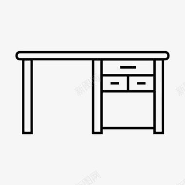 书桌橱柜书柜图标图标