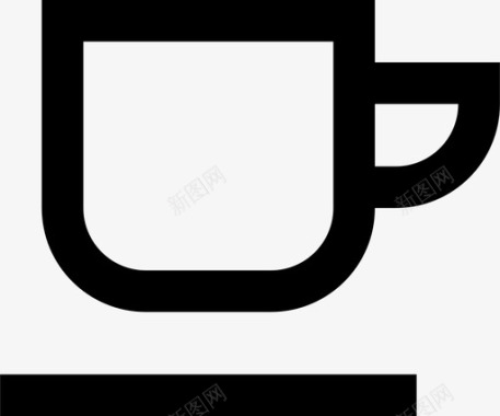 多彩方形咖啡杯咖啡师咖啡图标图标