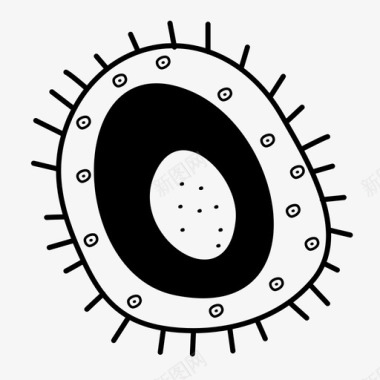 细菌芽孢杆菌细胞图标图标