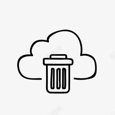 云彩垃圾容器垃圾场图标图标