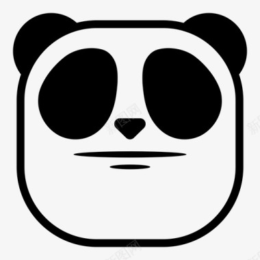 熊猫无脸熊猫表情符号韩娜表情符号熊猫版图标图标