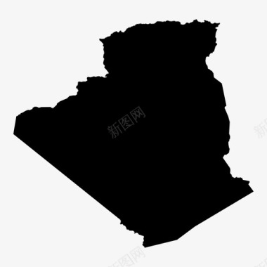 国家阿尔及利亚地图非洲国家图标图标