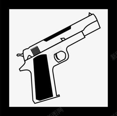 战争英雄免抠素材武器枪左轮手枪图标图标
