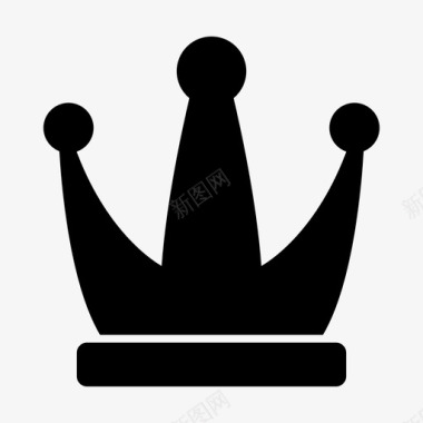 王冠王冠国王王后图标图标