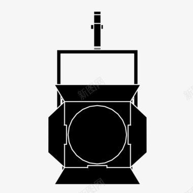 电视雪花布景灯电影院电影图标图标