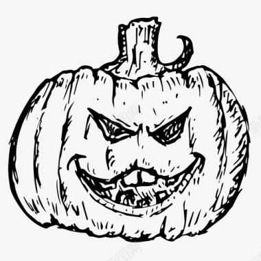 咖啡杯素描jackolanternjacko灯笼万圣节图标图标