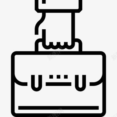白色商务包公文包包手提箱图标图标