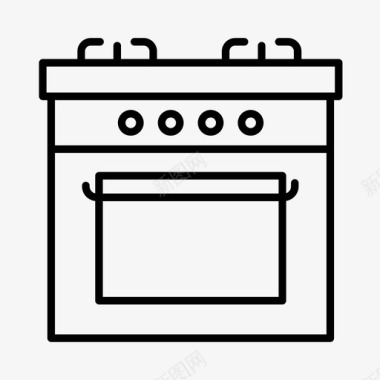 烤箱烹饪煤气灶图标图标