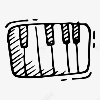 钢琴音乐钢琴键图标图标