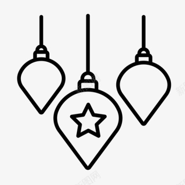 装饰品圣诞节圣诞树图标图标