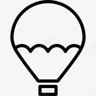 气球飞行热图标图标