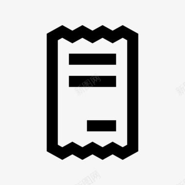 票据收据直线图标图标