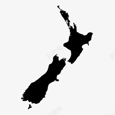 新西兰地图学地理图标图标
