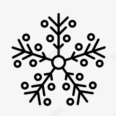 冬天的雪花雪花圣诞节霜冻图标图标