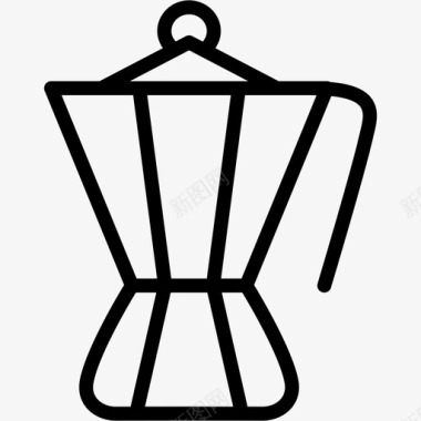 莫卡壶咖啡壶意式浓缩咖啡图标图标