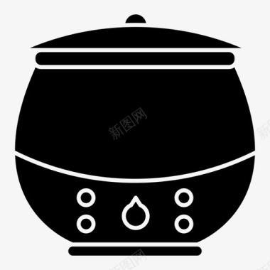 加热冲洗器汤加热器器具厨房图标图标