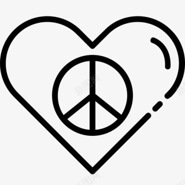 心中的和平爱心灵图标图标