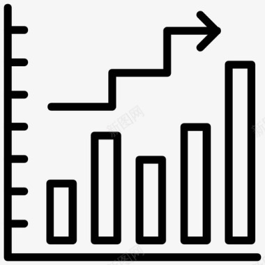 条形素材增长图分析条形图图标图标