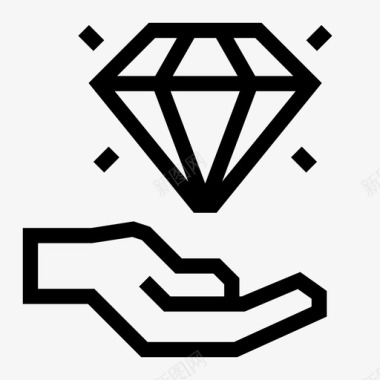手拿宝石钻石手图标图标