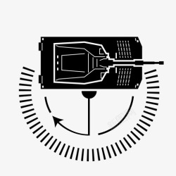 半径转弯半径战斗坦克俯视图图标高清图片