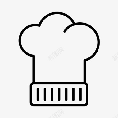 厨师餐饮帽子图标图标