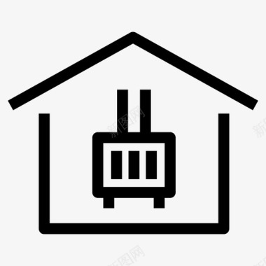 房屋所有产权家用取暖器暖气家用图标图标