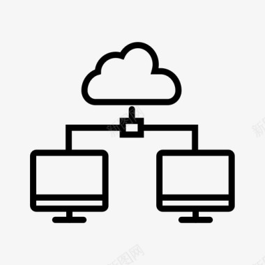 网络云素材云网络云计算云存储图标图标