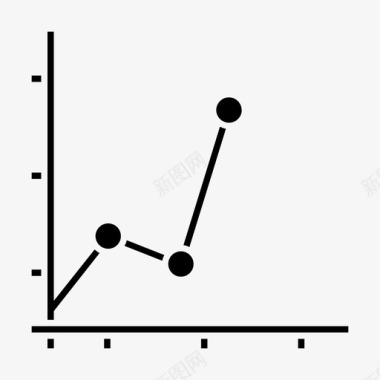 年底业绩折线图业务图表图标图标